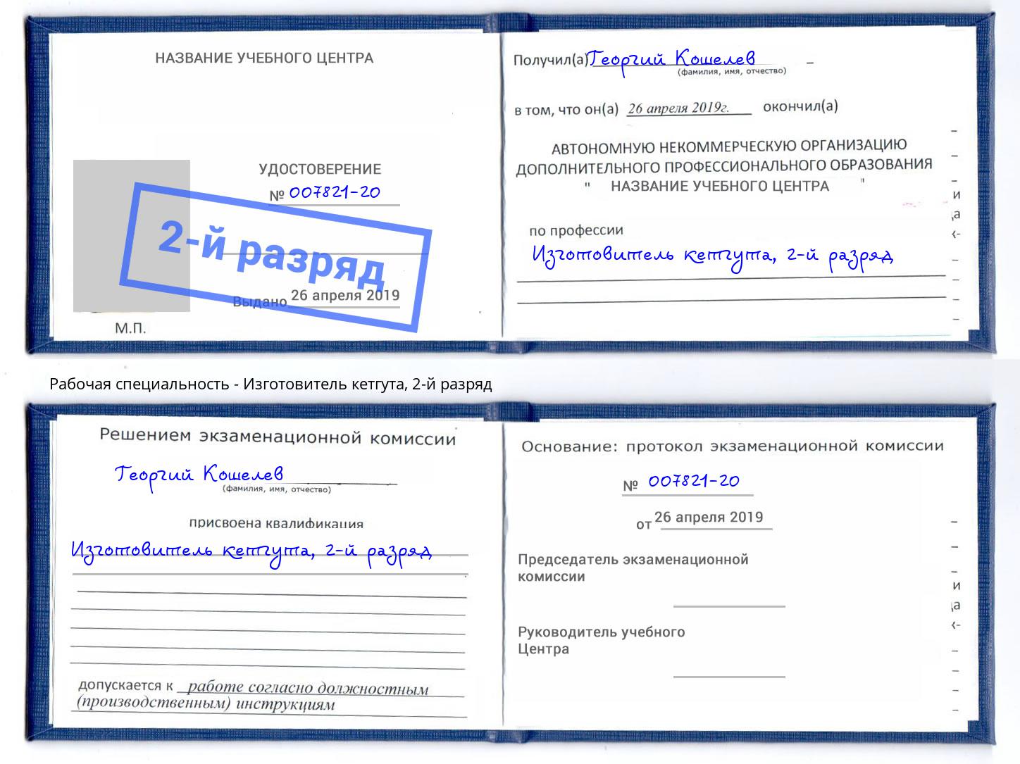 корочка 2-й разряд Изготовитель кетгута Каменск-Шахтинский